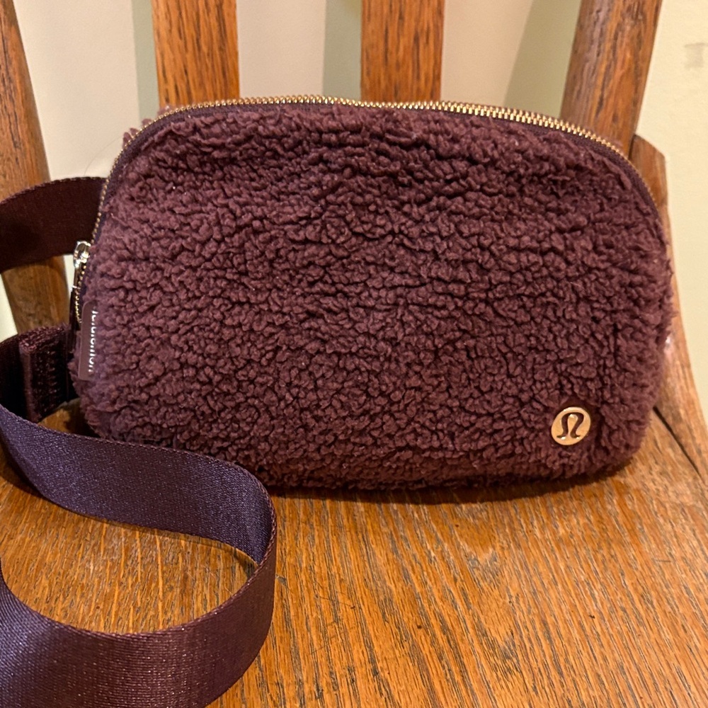 Lululemon Chocolate Sherpa Crossbody Bag